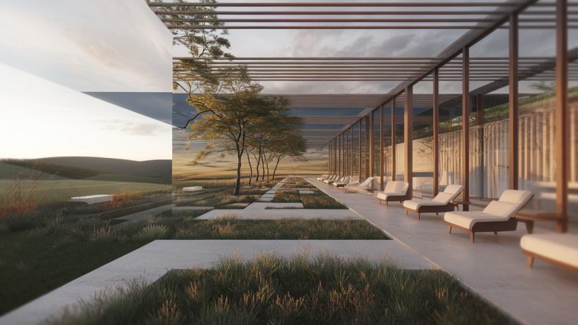 Architecture intégrant des éléments de bien-être et de guérison