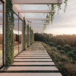 Architecture moderne intégrée à la nature