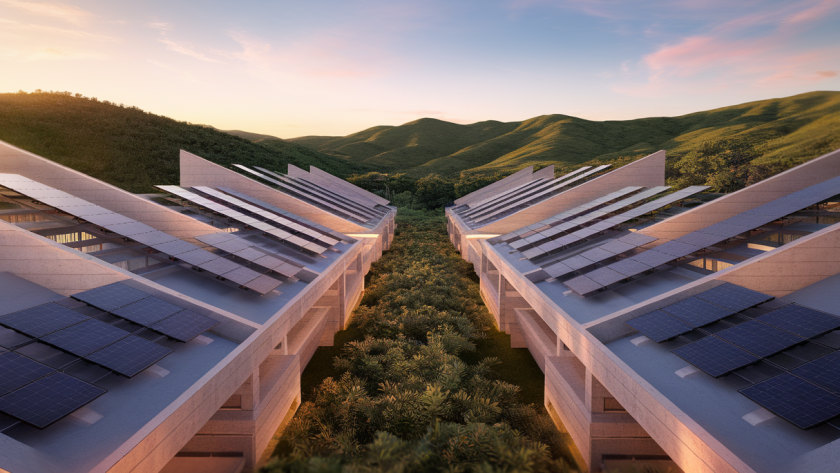 Représentation de l'architecture résidentielle moderne, fusionnant esthétique et durabilité