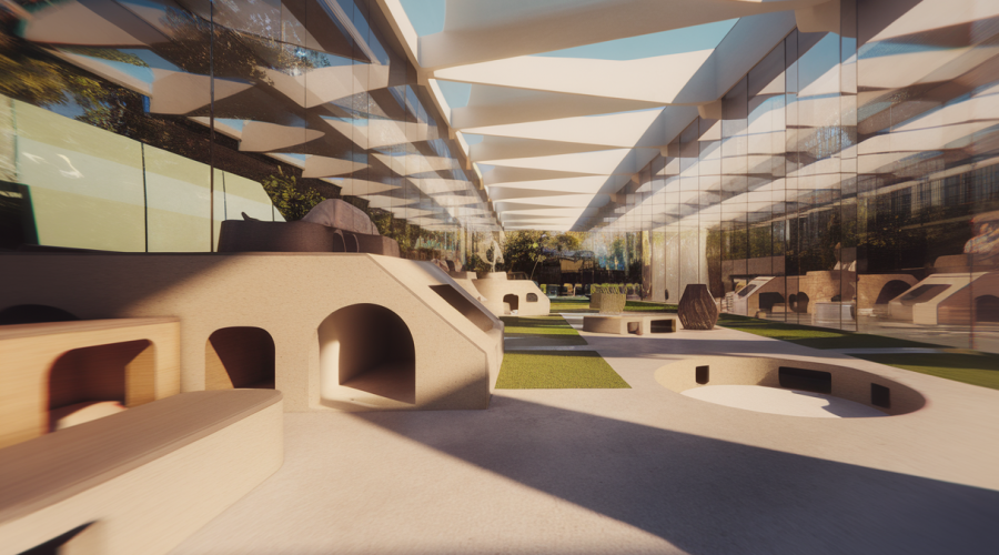 Architecture moderne intégrant espaces pour animaux de compagnie