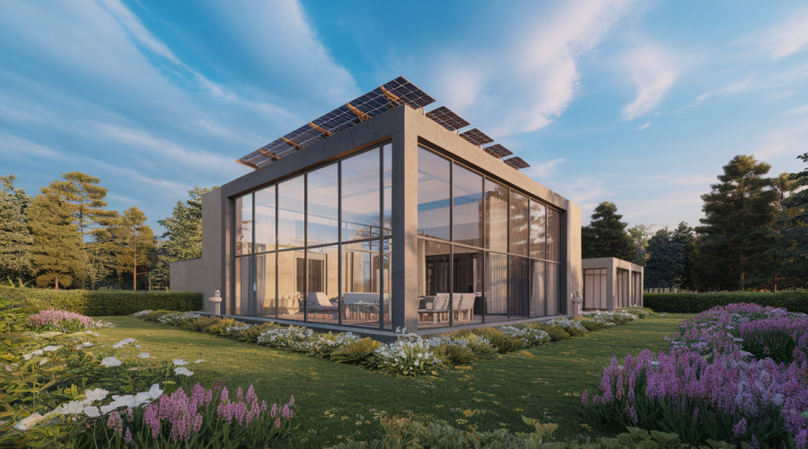 Vue moderne et esthétique d'une maison innovante