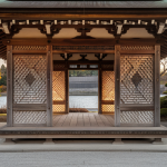 Vue du Pavillon des Femmes à l'Expo 2025 d'Osaka avec sa façade KUMIKO en harmonie de tradition et innovation
