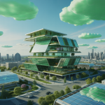 Architecture futuriste en 2025 intégrant innovation technologique et durabilité