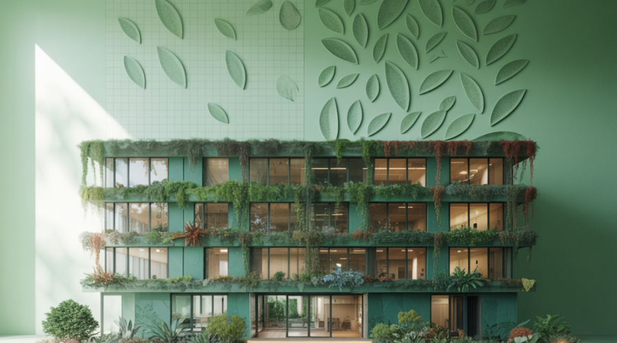 Image d'une architecture moderne durable et écologique