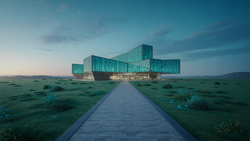 Vue artistique du Songzhuang Z Museum, un chef-d'œuvre d'architecture contemporaine