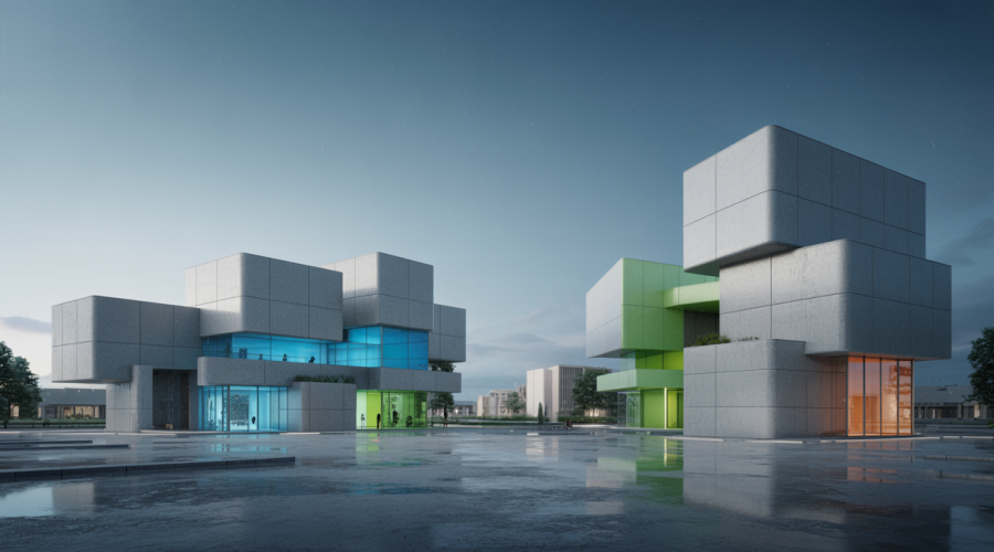 Illustration de béton moderne alliant innovation et élégance