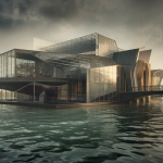 Vue immersive de la Biennale d'Architecture de Venise 2025 avec des innovations architecturales audacieuses.