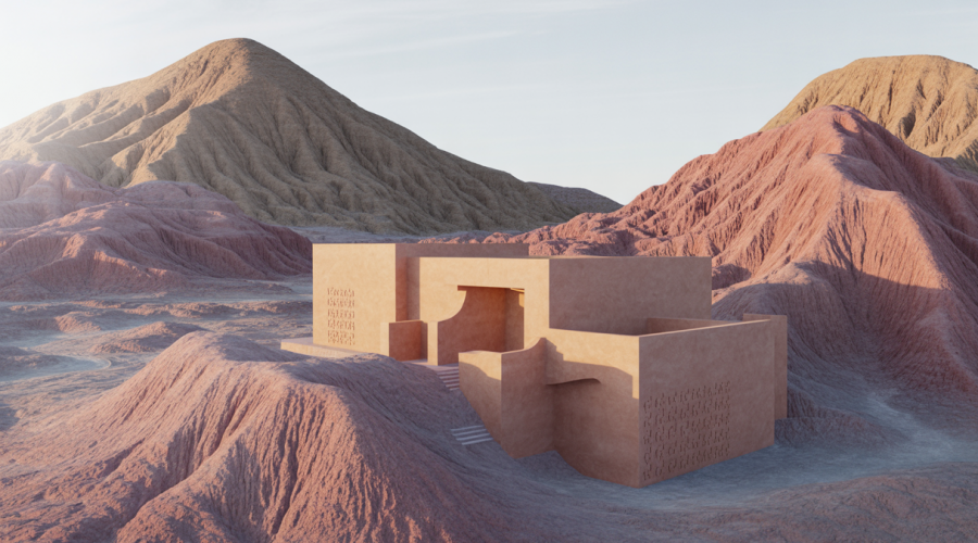 Habitat brutaliste inspiré par le désert de Baja California