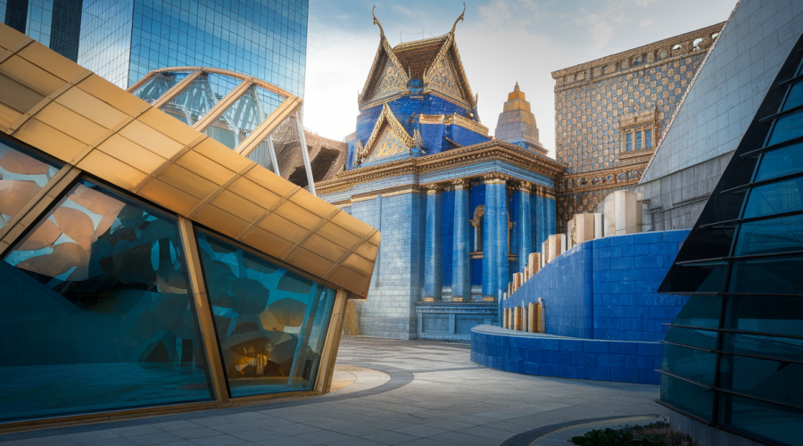 Illustration détaillée de projets architecturaux internationaux influençant le design contemporain