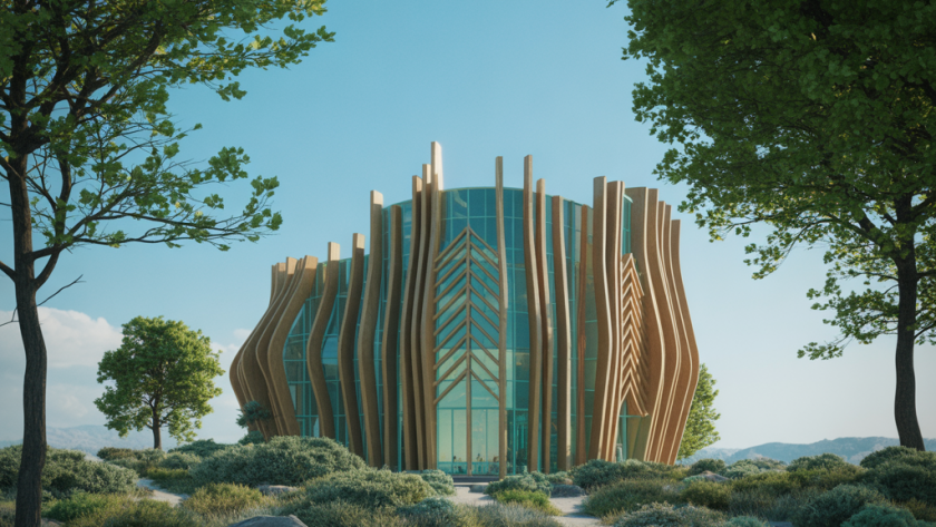 Architecture innovante en bois durable et moderne