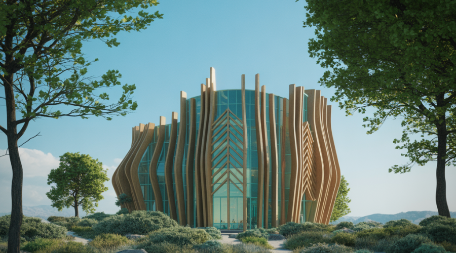 Architecture innovante en bois durable et moderne