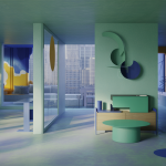 Illustration d'un espace moderne et innovant alliant fonctionnalité et esthétisme.