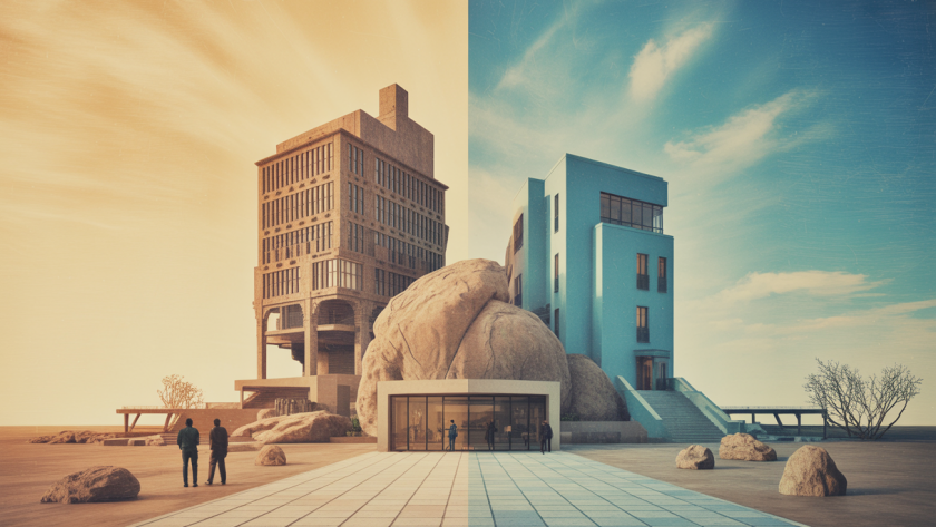 Intégration harmonieuse de tradition et modernité en architecture contemporaine