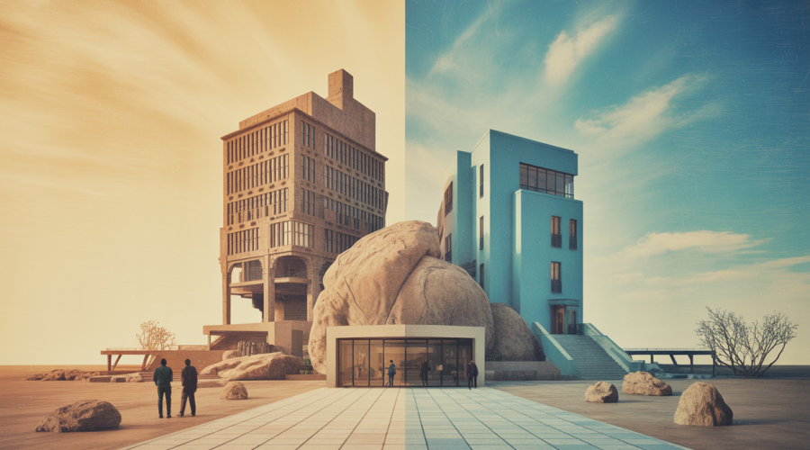 Intégration harmonieuse de tradition et modernité en architecture contemporaine