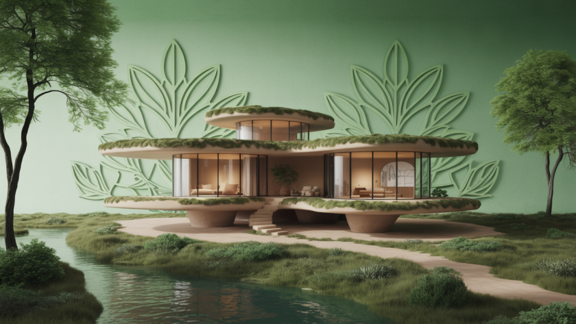 Maison innovante intégrée à son environnement naturel