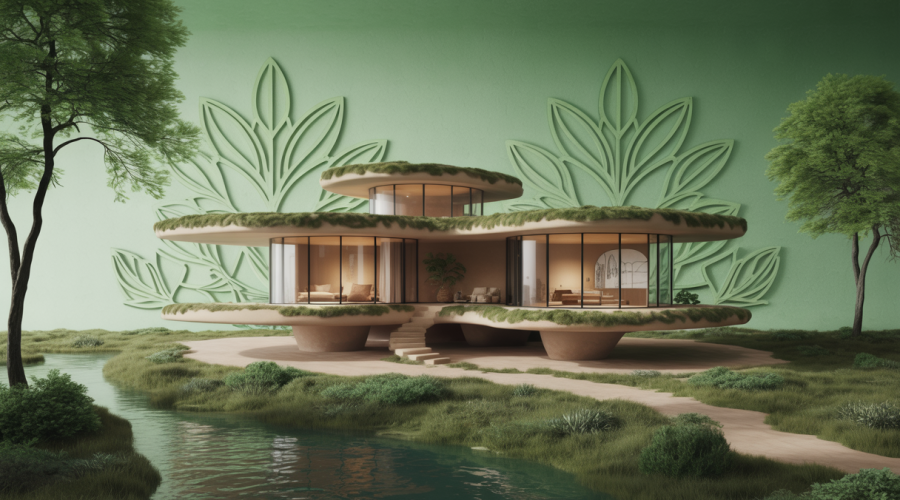 Maison innovante intégrée à son environnement naturel
