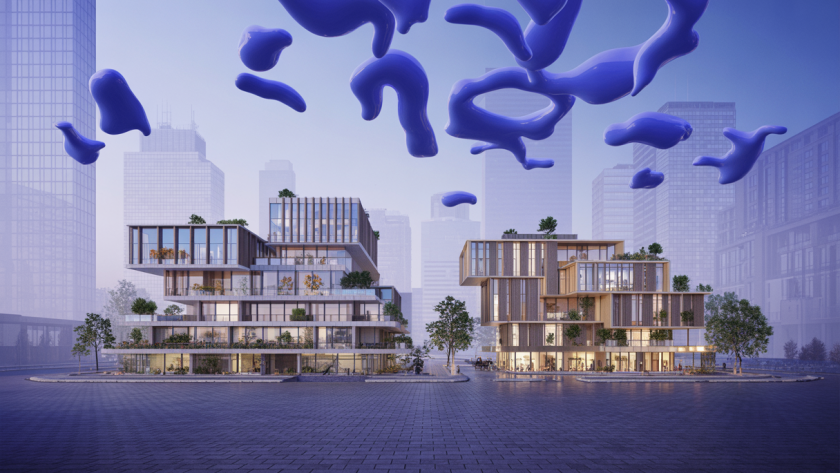 Image vibrante et avant-gardiste de projets résidentiels contemporains