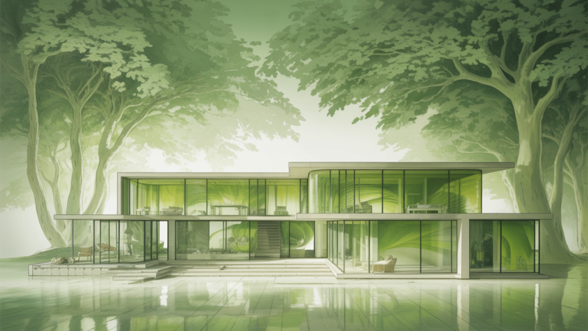 Architecture résidentielle innovante et luxueuse intégrée à la nature