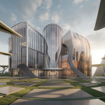 Illustration d'un design architectural innovant et esthétique.