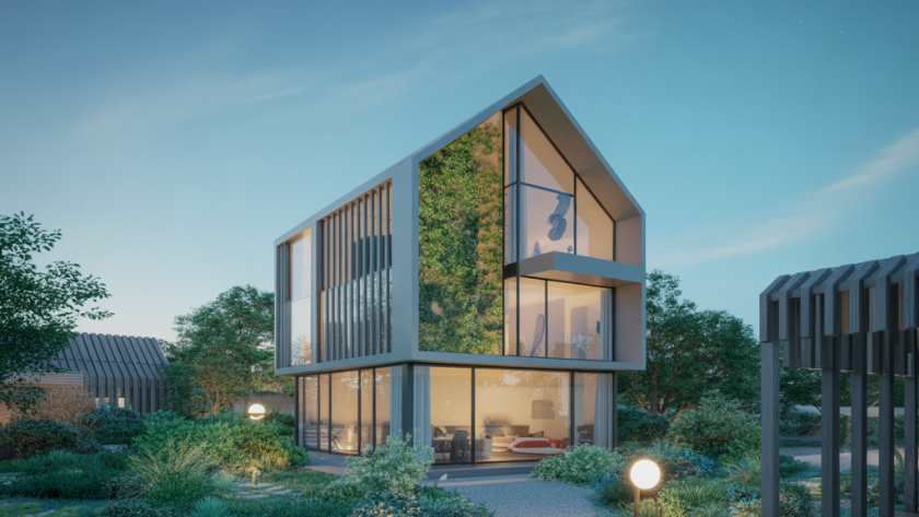 Image d'une maison moderne alliant esthétique et durabilité