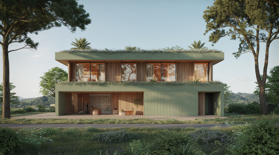 Une architecture contemporaine éco-responsable intégrée dans la nature