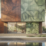 Architecture contemporaine durable utilisant des matériaux naturels