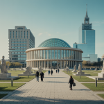 Architecture contemporaine intégrant tradition et innovation