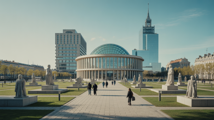 Architecture contemporaine intégrant tradition et innovation