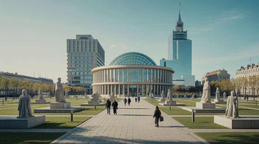 Architecture contemporaine intégrant tradition et innovation