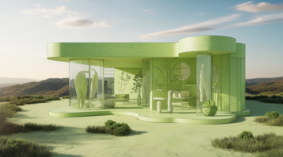 Image d'une architecture moderne intégrant la nature