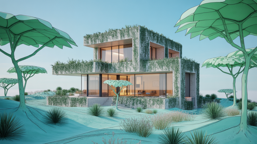 Une maison contemporaine durable au design minimaliste et créatif