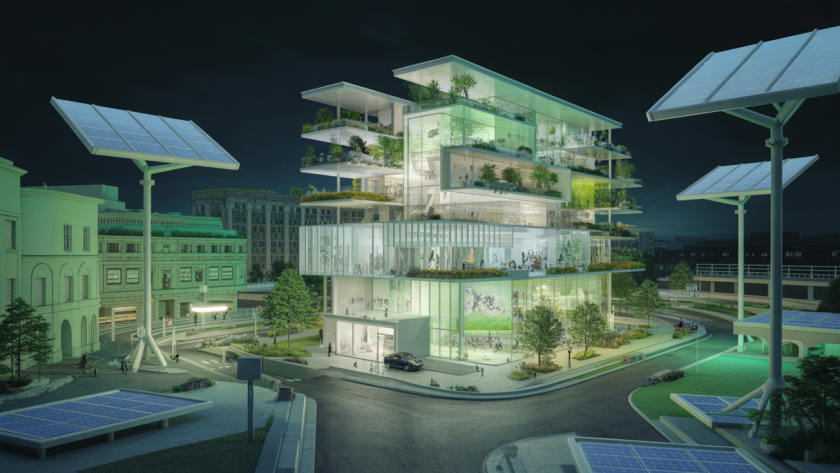 Architecture contemporaine de 2025, moderne et durable