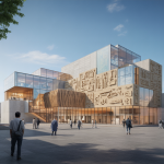 Architecture moderne fusionnant patrimoine et innovation pour moderniser un musée tout en préservant l'identité culturelle en 2025