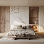 Intérieur moderne audacieux en 2025 avec matériaux nobles et décor créatif