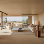 Intérieur moderne et raffiné d'une résidence de luxe en 2025 intégrant design contemporain, technologie avancée et matériaux durables